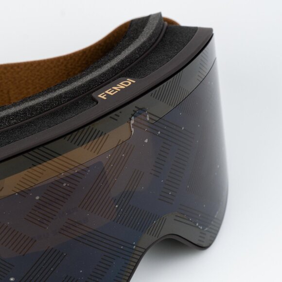 Fendi FE40152U SKI MASK Women 48G Brown Mirror NEW AUTHENTIC - Picture 5 of 13